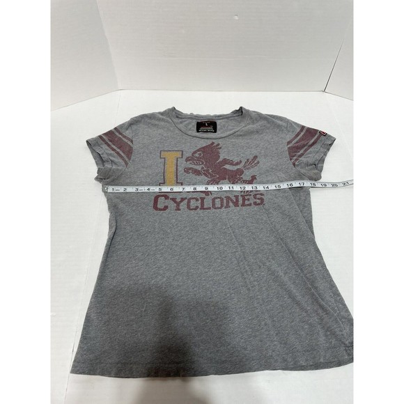 Iowa State Cyclones Vintage Style Graphic Shirt, Womens Large, Grey, Tailgate - Picture 7 of 8